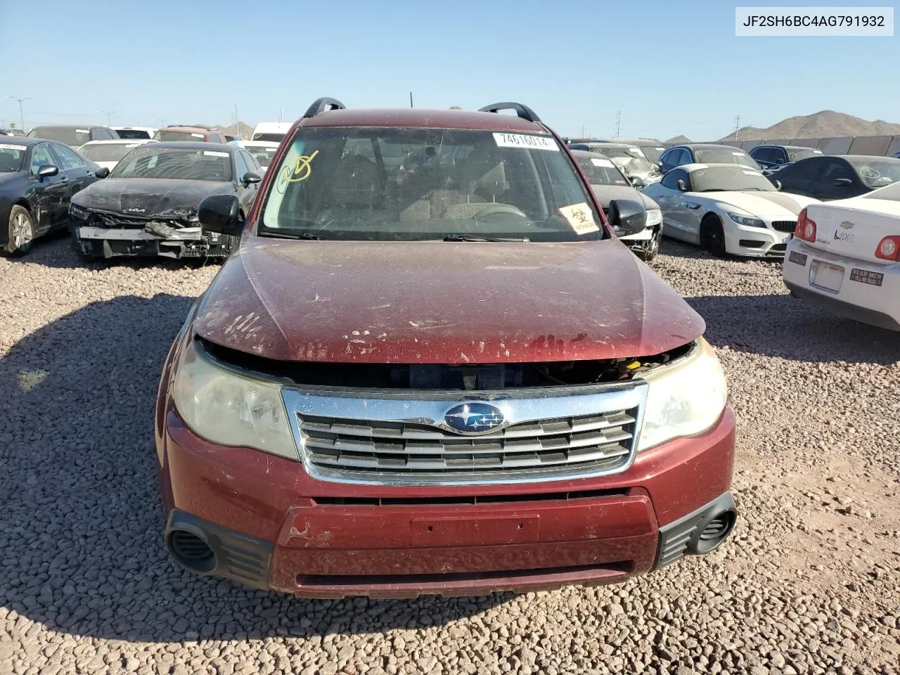 2010 Subaru Forester Xs VIN: JF2SH6BC4AG791932 Lot: 74616014