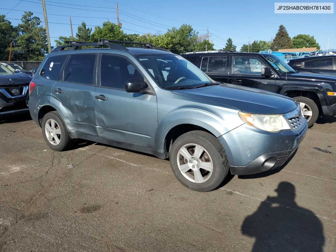 2011 Subaru Forester 2.5X VIN: JF2SHABC9BH781430 Lot: 59616934