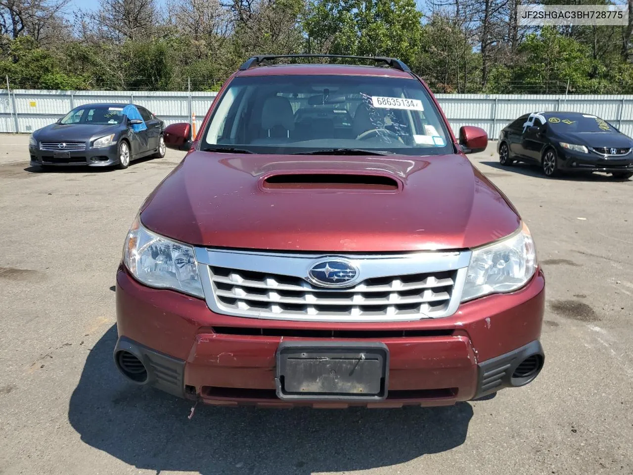 2011 Subaru Forester 2.5X VIN: JF2SHGAC3BH728775 Lot: 68635134