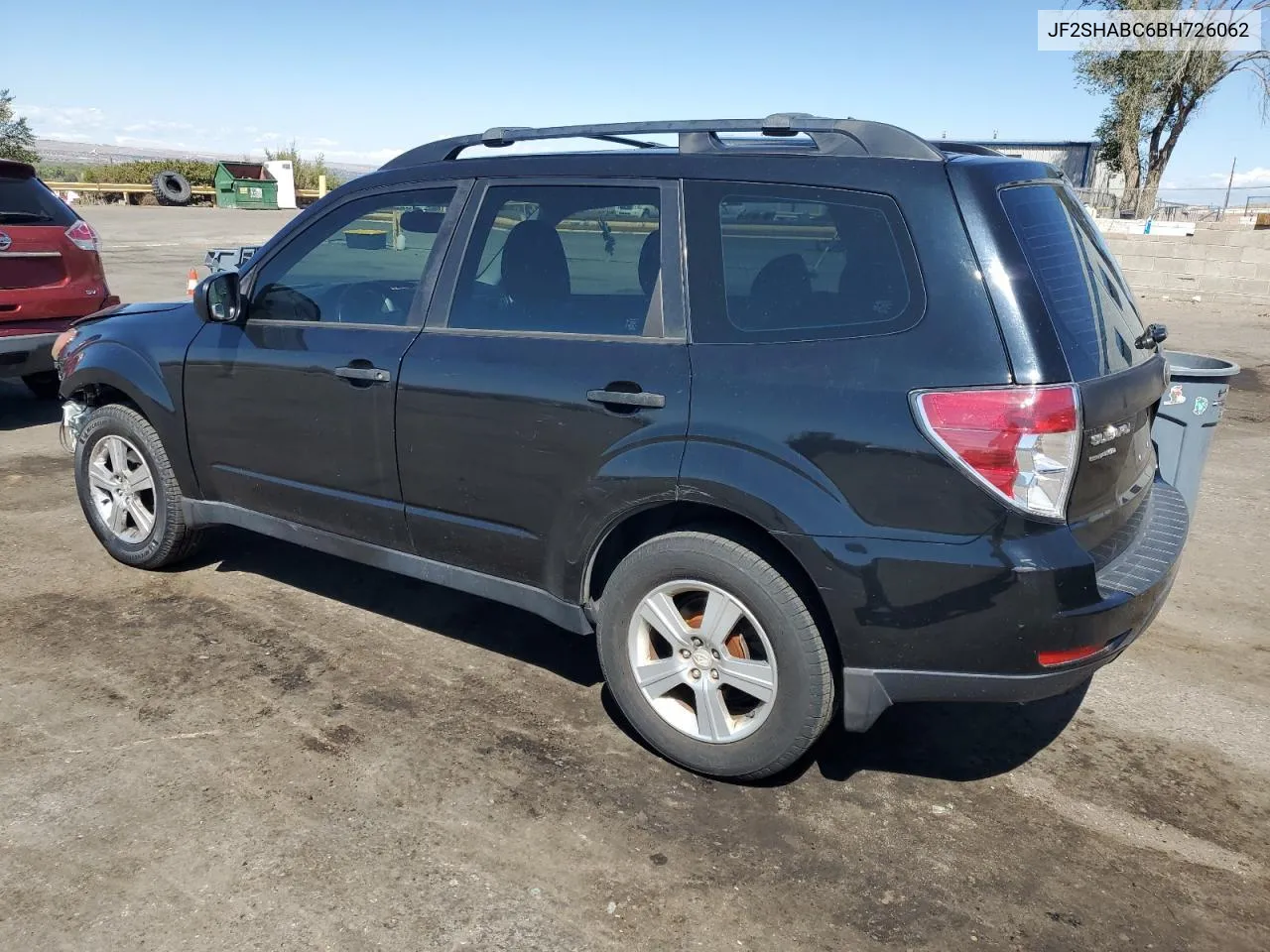 2011 Subaru Forester 2.5X VIN: JF2SHABC6BH726062 Lot: 71889174