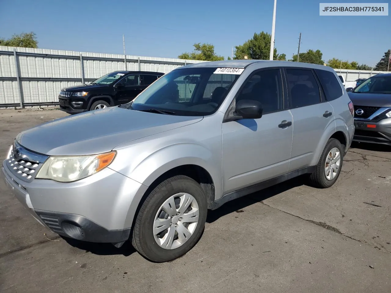 2011 Subaru Forester 2.5X VIN: JF2SHBAC3BH775341 Lot: 74010364