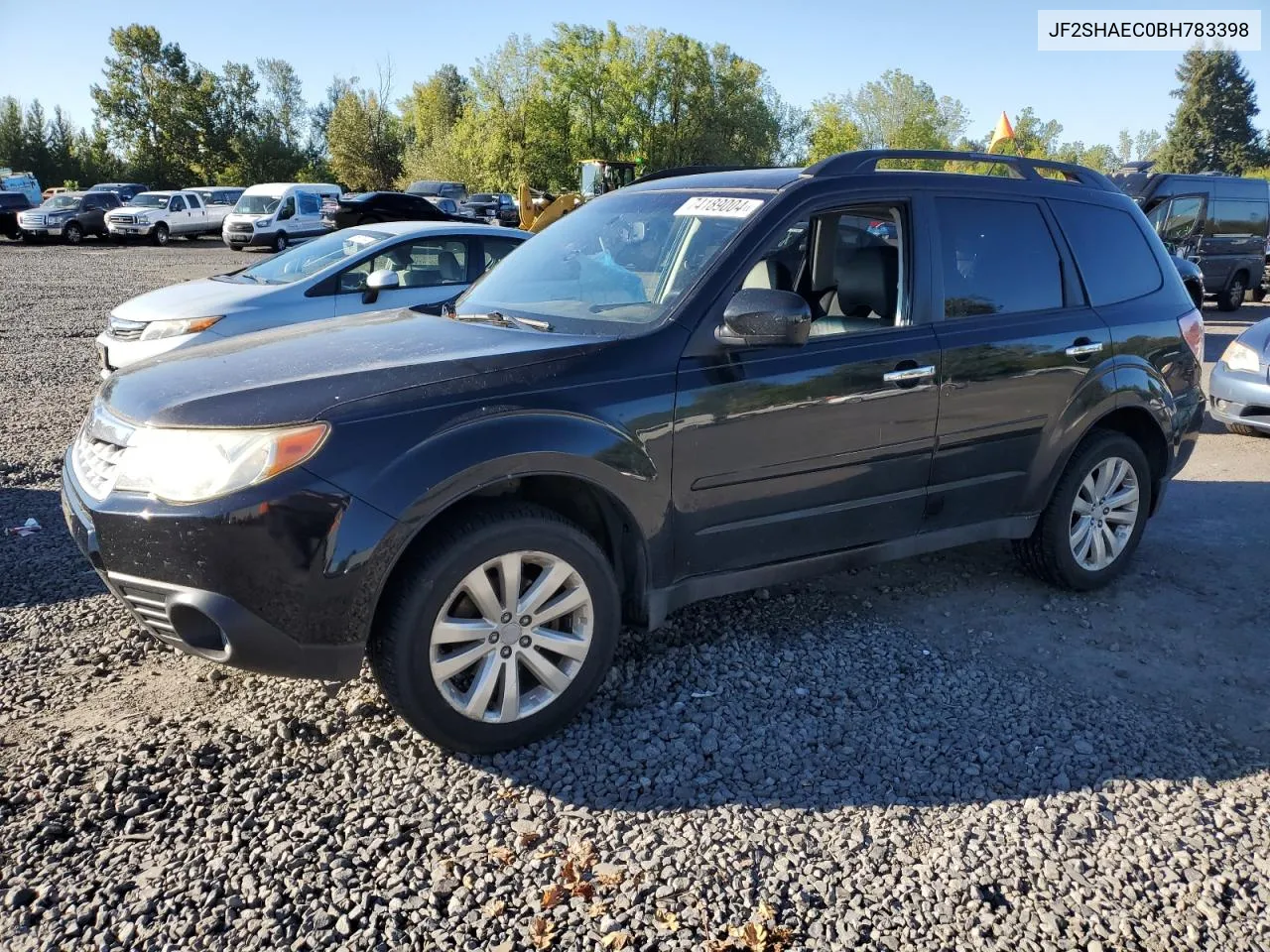 2011 Subaru Forester Limited VIN: JF2SHAEC0BH783398 Lot: 74189004