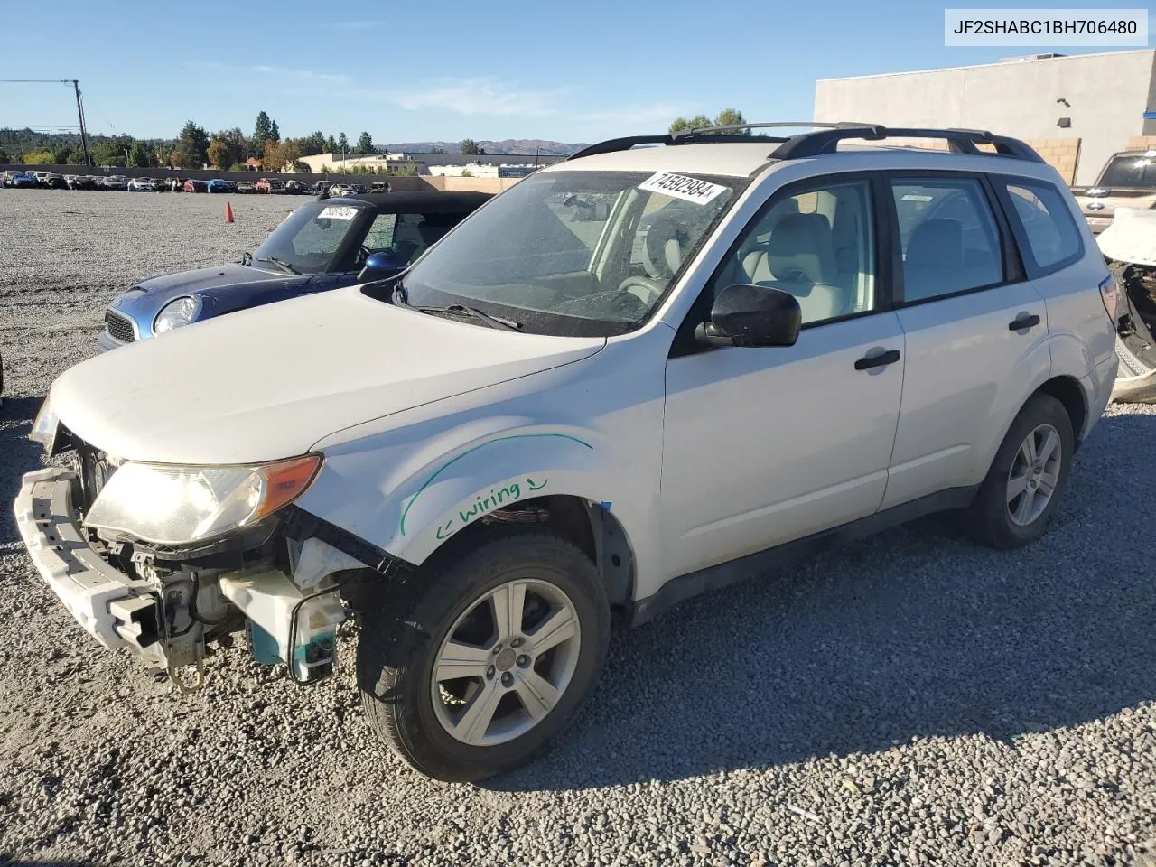 2011 Subaru Forester 2.5X VIN: JF2SHABC1BH706480 Lot: 74592984