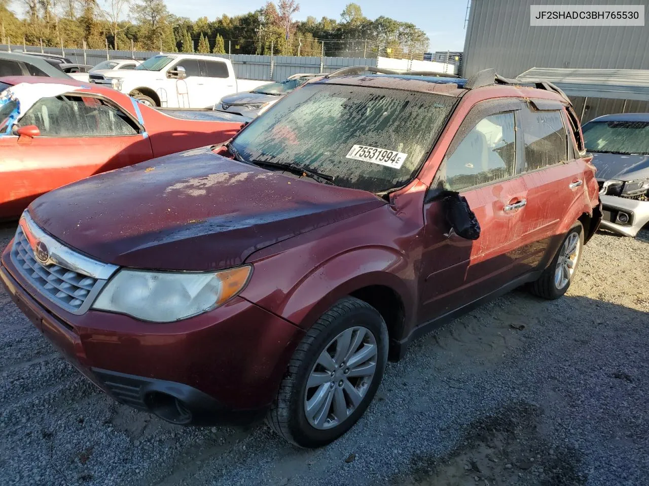 2011 Subaru Forester 2.5X Premium VIN: JF2SHADC3BH765530 Lot: 75531994