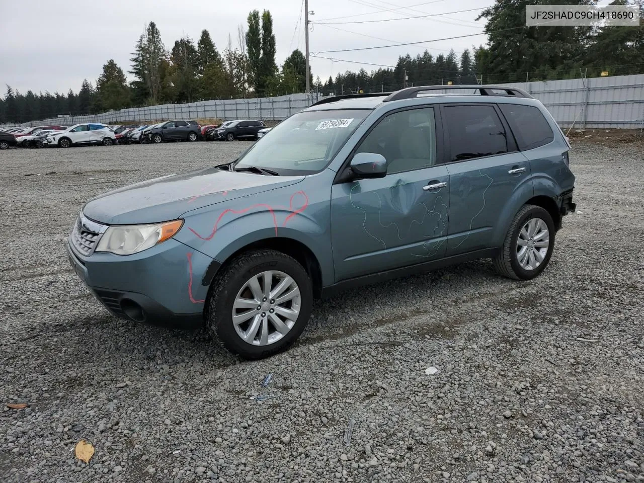 2012 Subaru Forester 2.5X Premium VIN: JF2SHADC9CH418690 Lot: 69756384