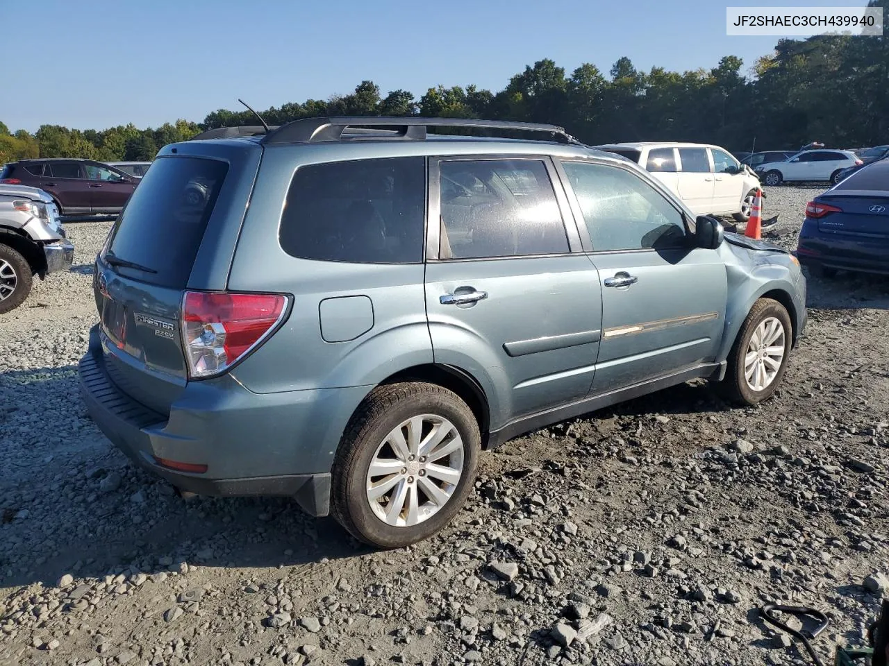 JF2SHAEC3CH439940 2012 Subaru Forester Limited