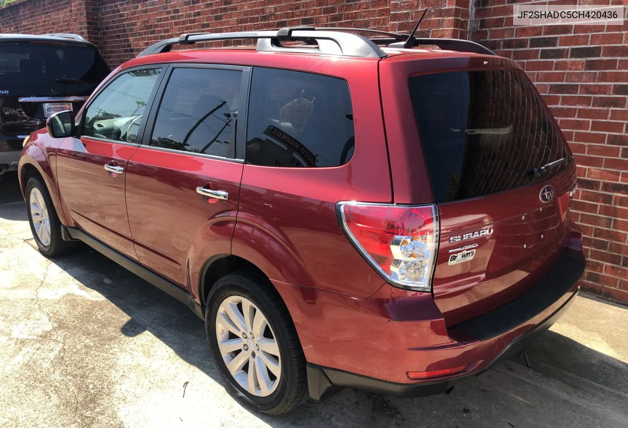 2012 Subaru Forester 2.5X Premium VIN: JF2SHADC5CH420436 Lot: 72004394