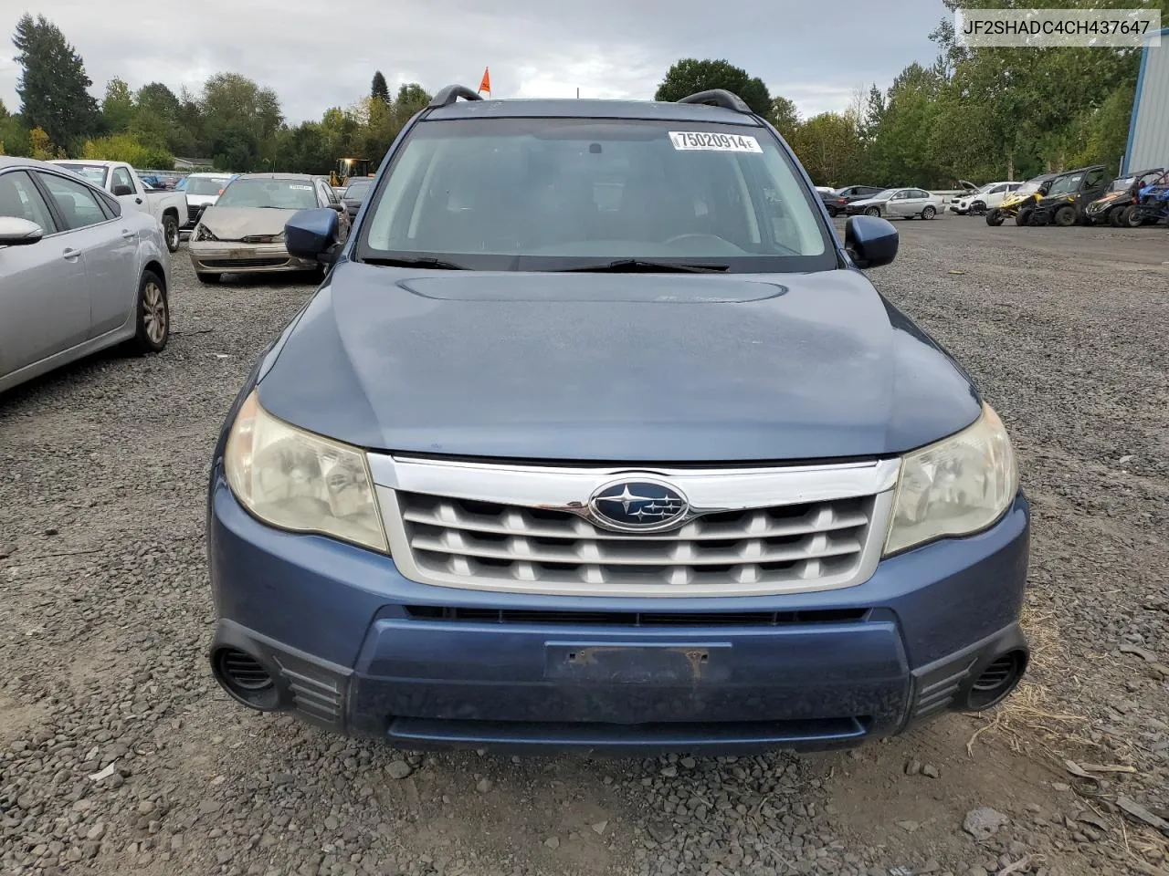 2012 Subaru Forester 2.5X Premium VIN: JF2SHADC4CH437647 Lot: 75020914