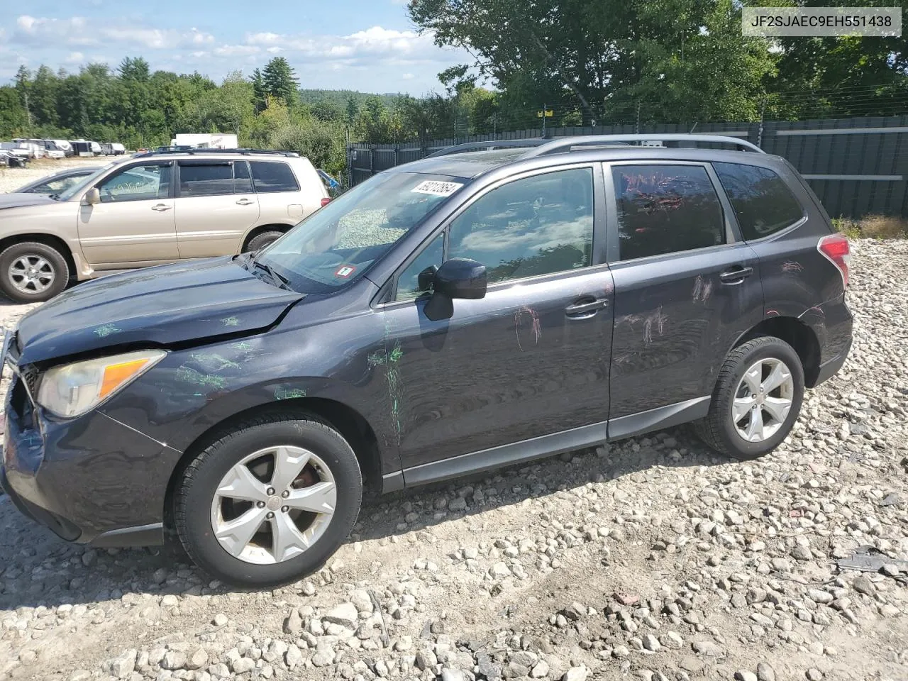 2014 Subaru Forester 2.5I Premium VIN: JF2SJAEC9EH551438 Lot: 69212864