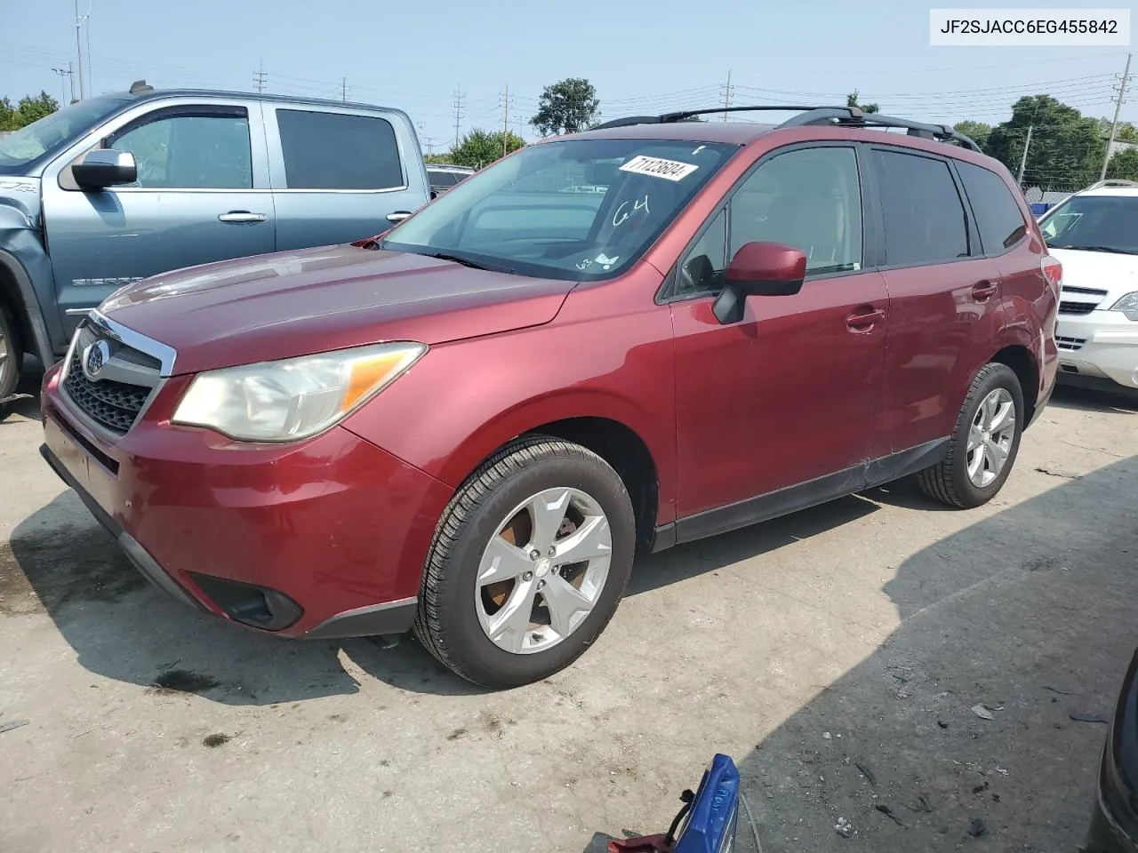 2014 Subaru Forester 2.5I Premium VIN: JF2SJACC6EG455842 Lot: 71123604