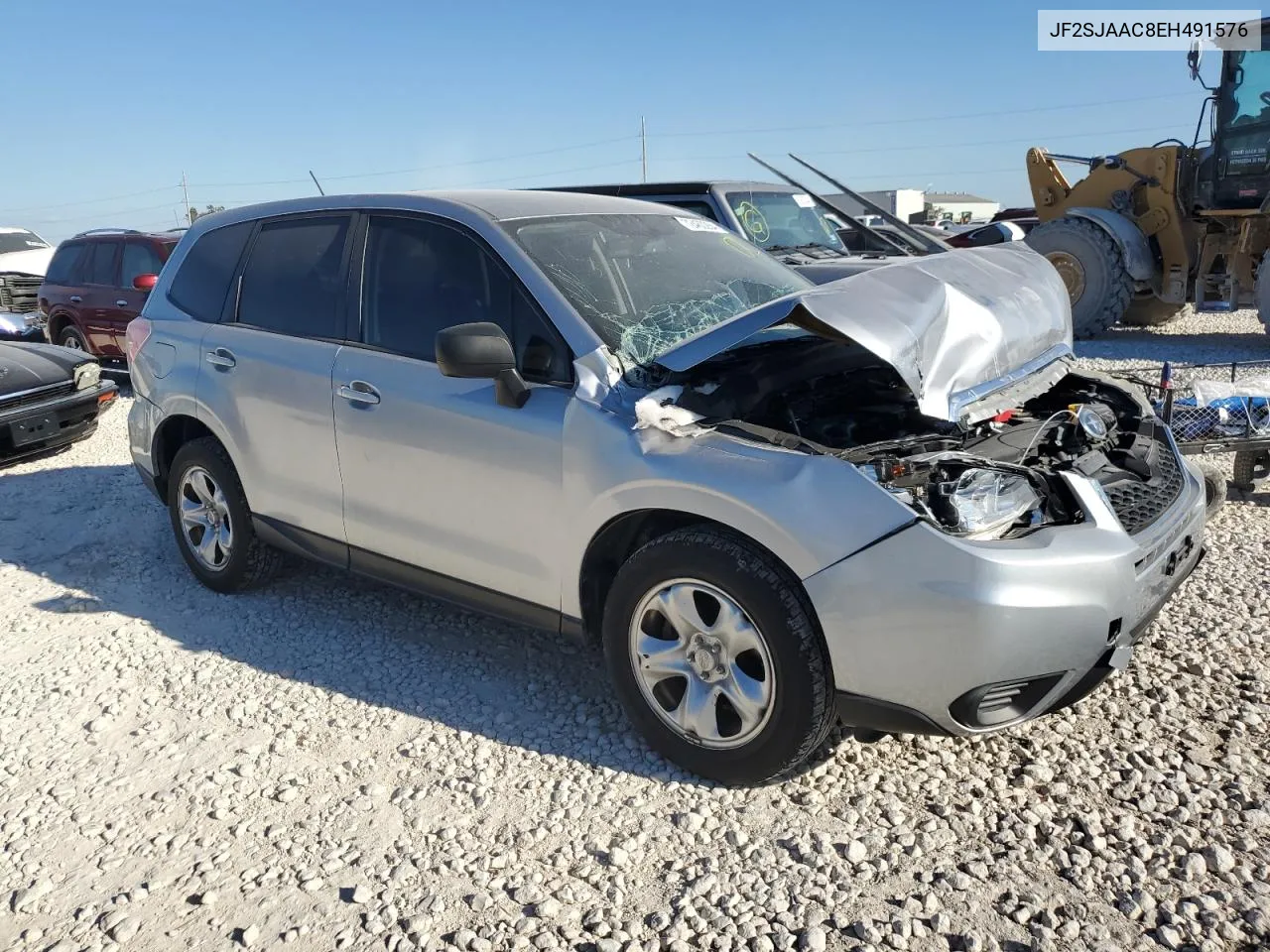 2014 Subaru Forester 2.5I VIN: JF2SJAAC8EH491576 Lot: 72460284