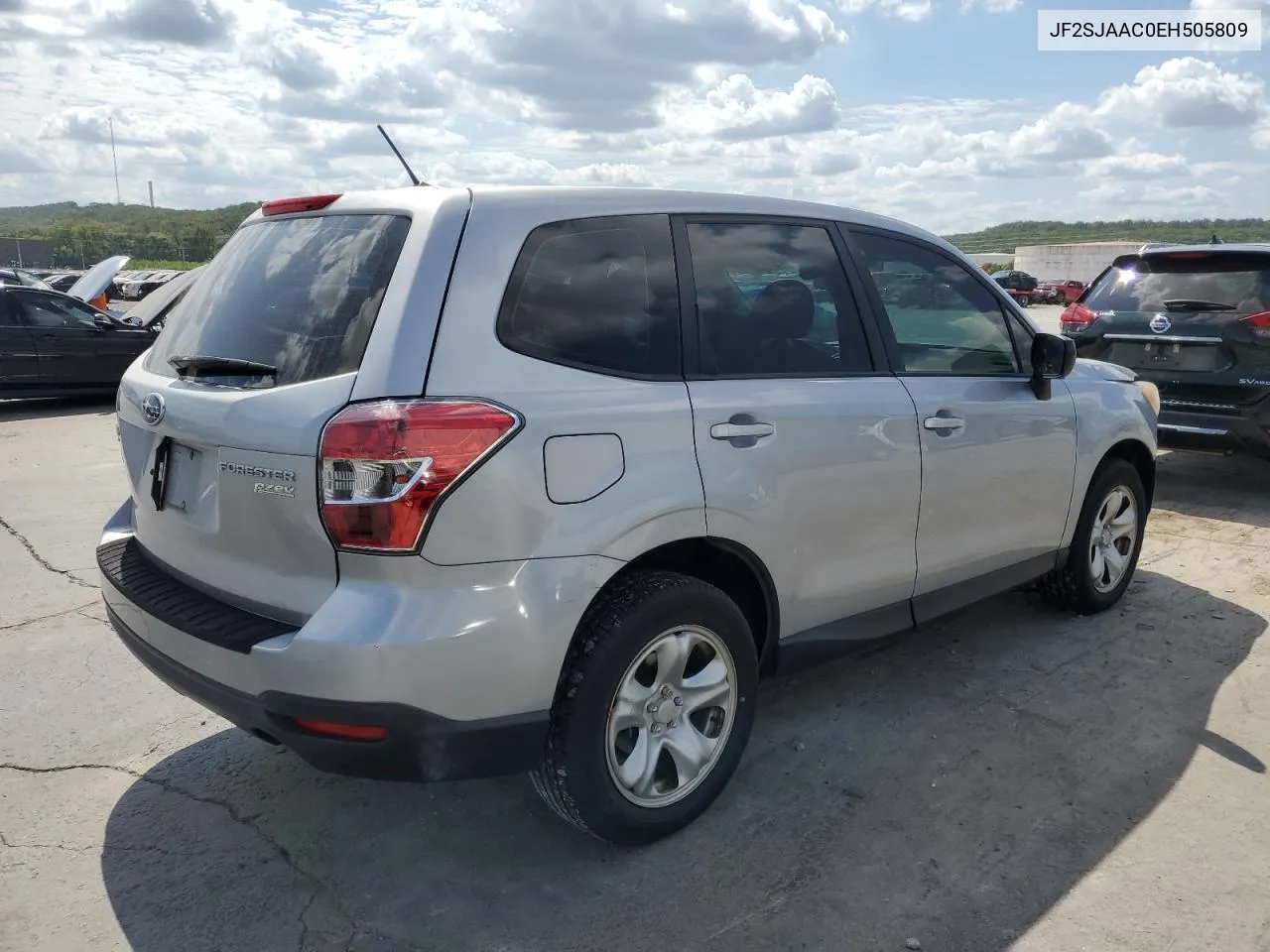 2014 Subaru Forester 2.5I VIN: JF2SJAAC0EH505809 Lot: 72525604