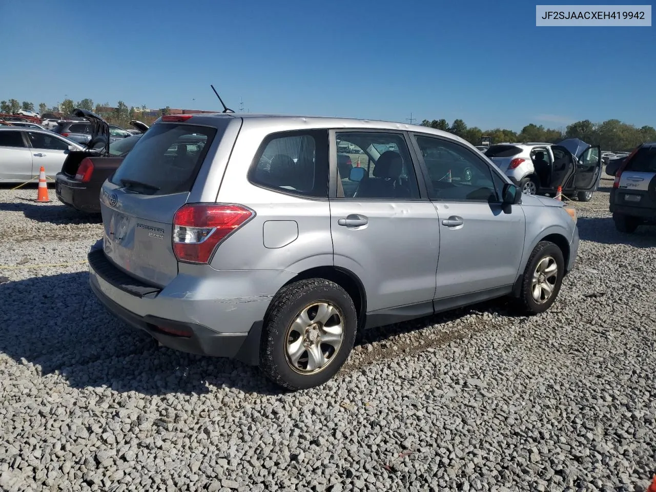 2014 Subaru Forester 2.5I VIN: JF2SJAACXEH419942 Lot: 74454864