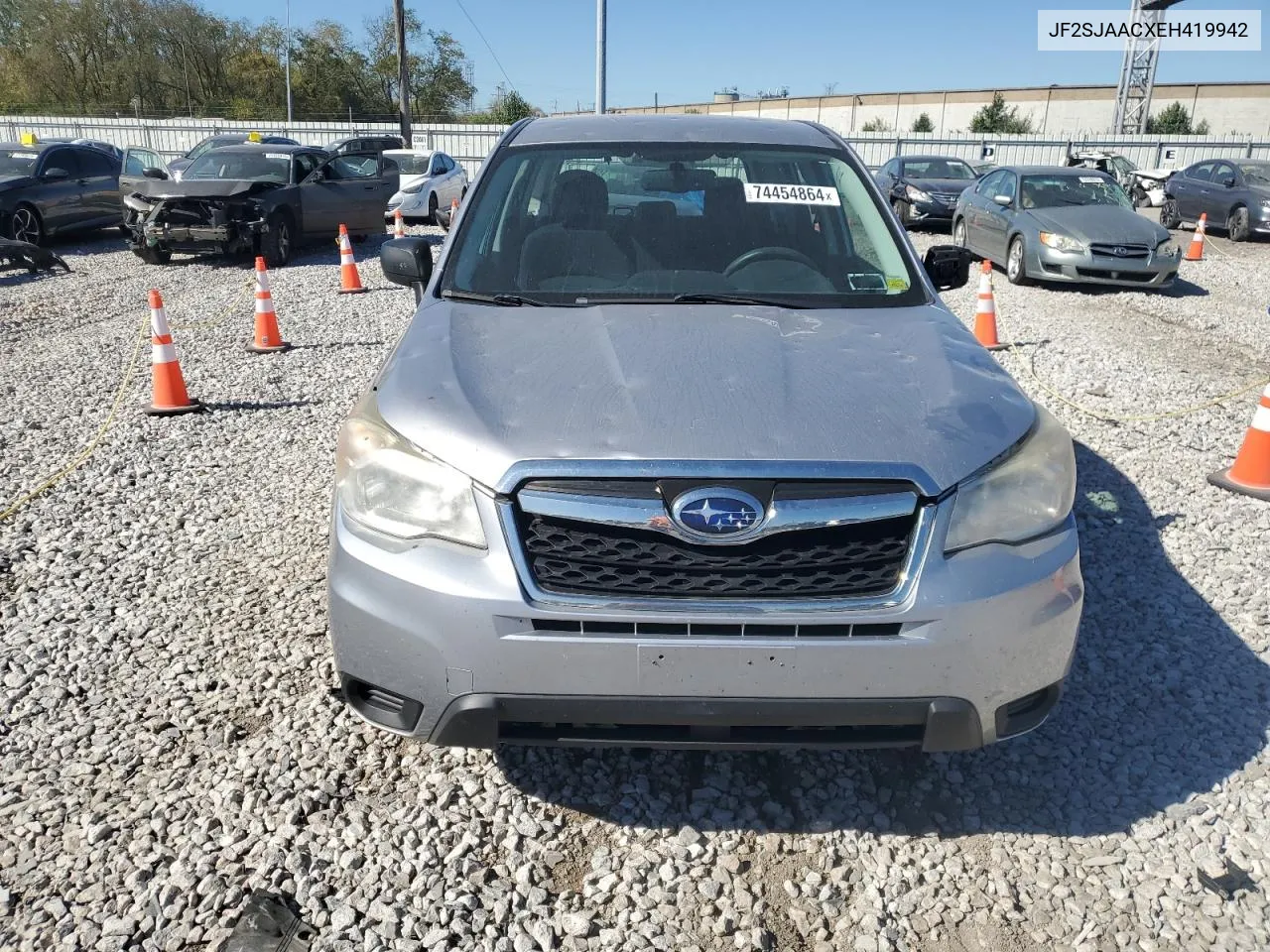 2014 Subaru Forester 2.5I VIN: JF2SJAACXEH419942 Lot: 74454864