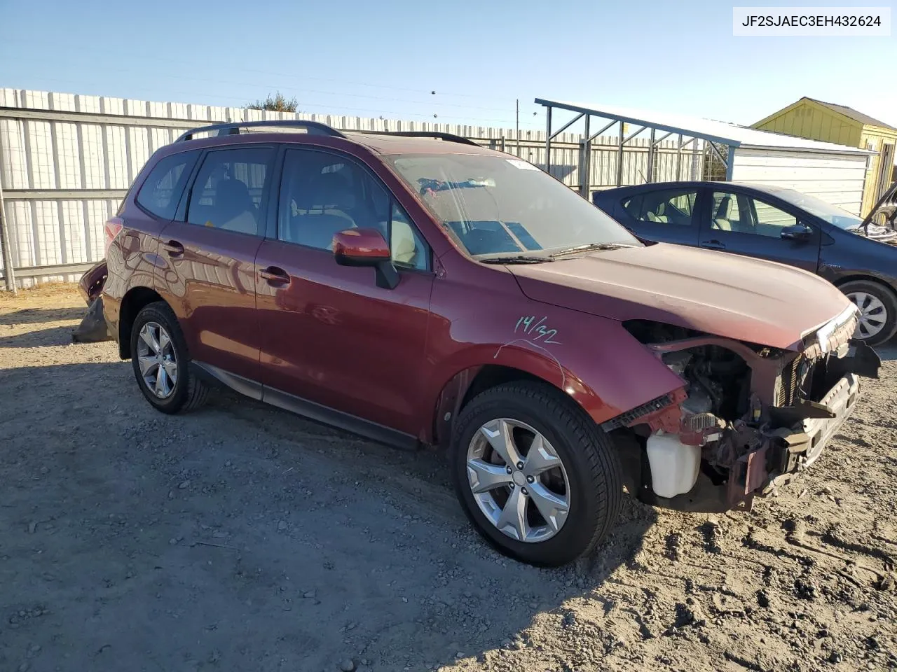 2014 Subaru Forester 2.5I Premium VIN: JF2SJAEC3EH432624 Lot: 74802964