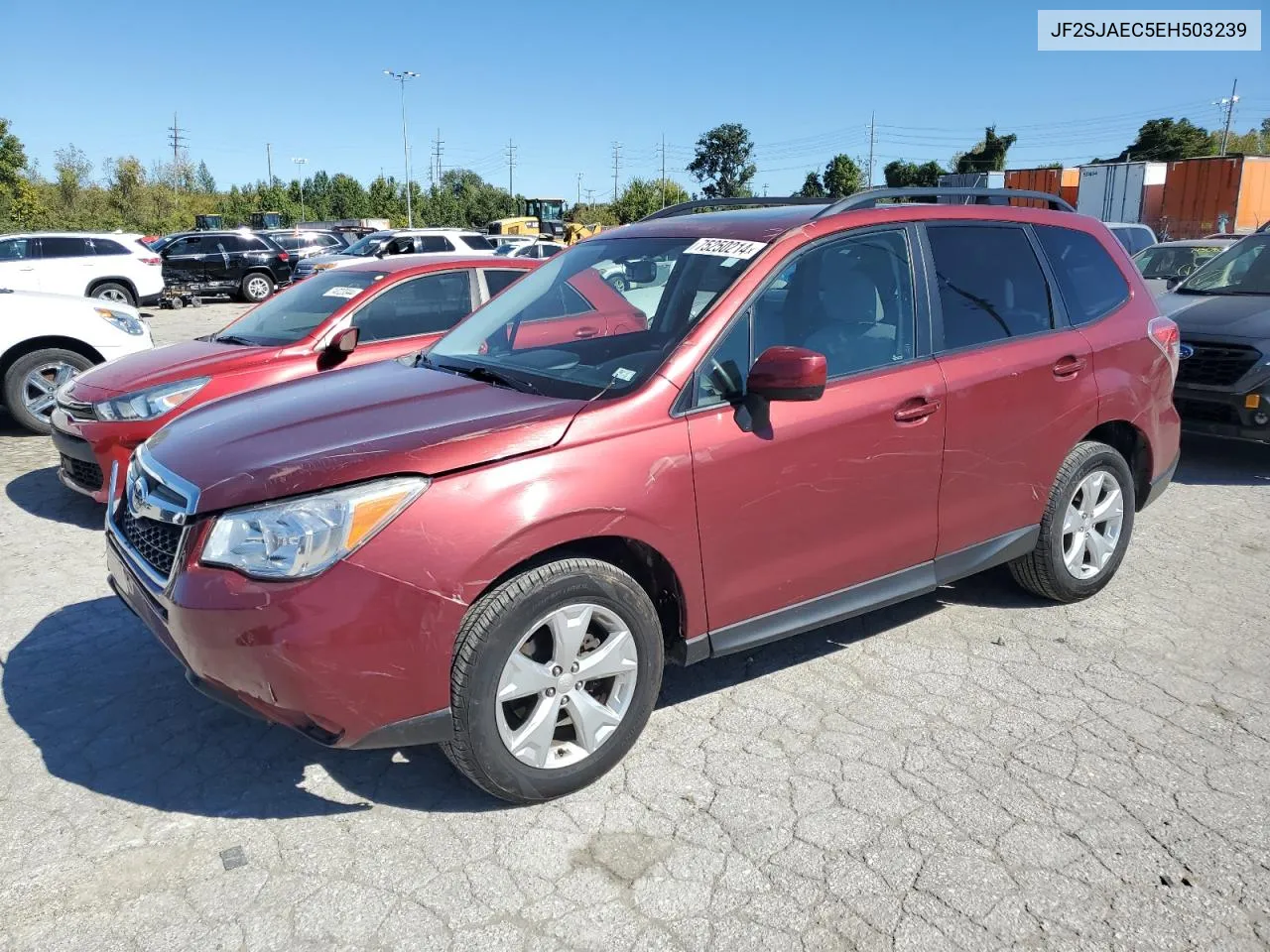 2014 Subaru Forester 2.5I Premium VIN: JF2SJAEC5EH503239 Lot: 75250214