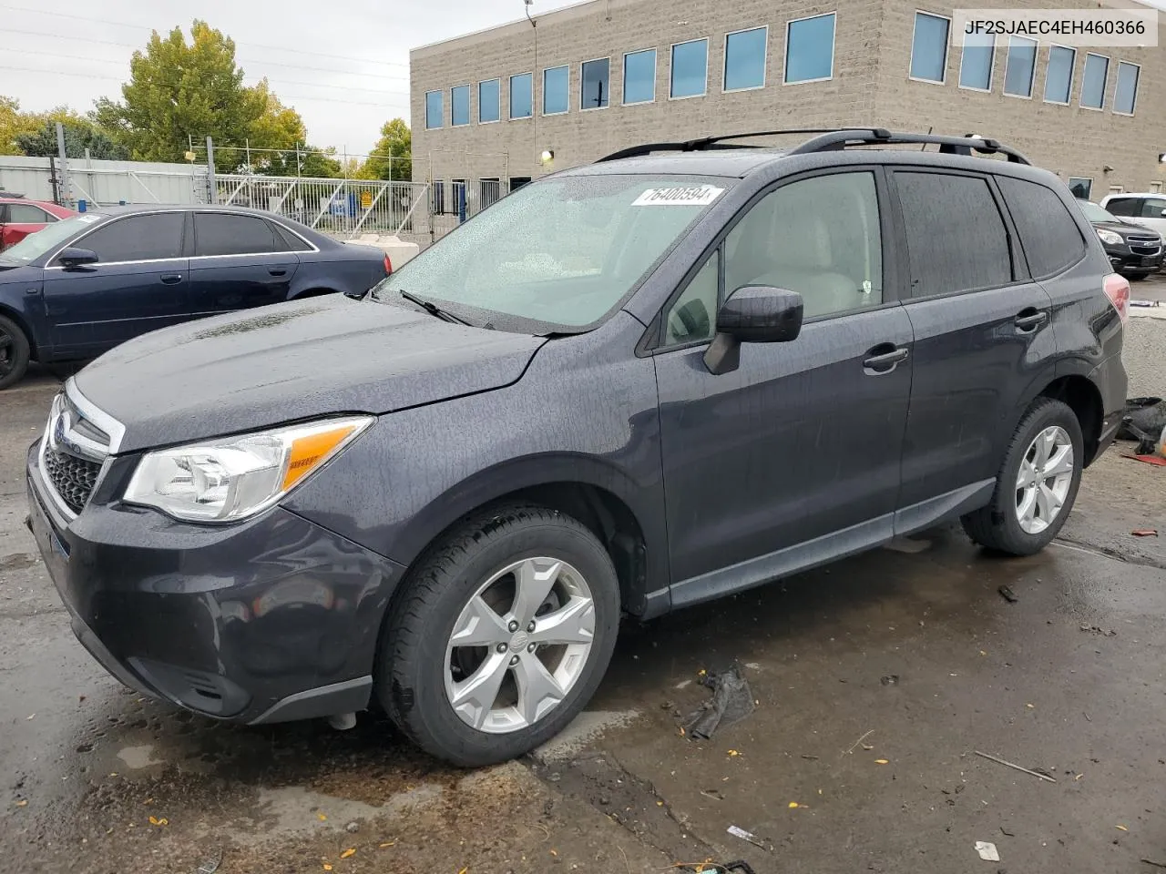 2014 Subaru Forester 2.5I Premium VIN: JF2SJAEC4EH460366 Lot: 76400594