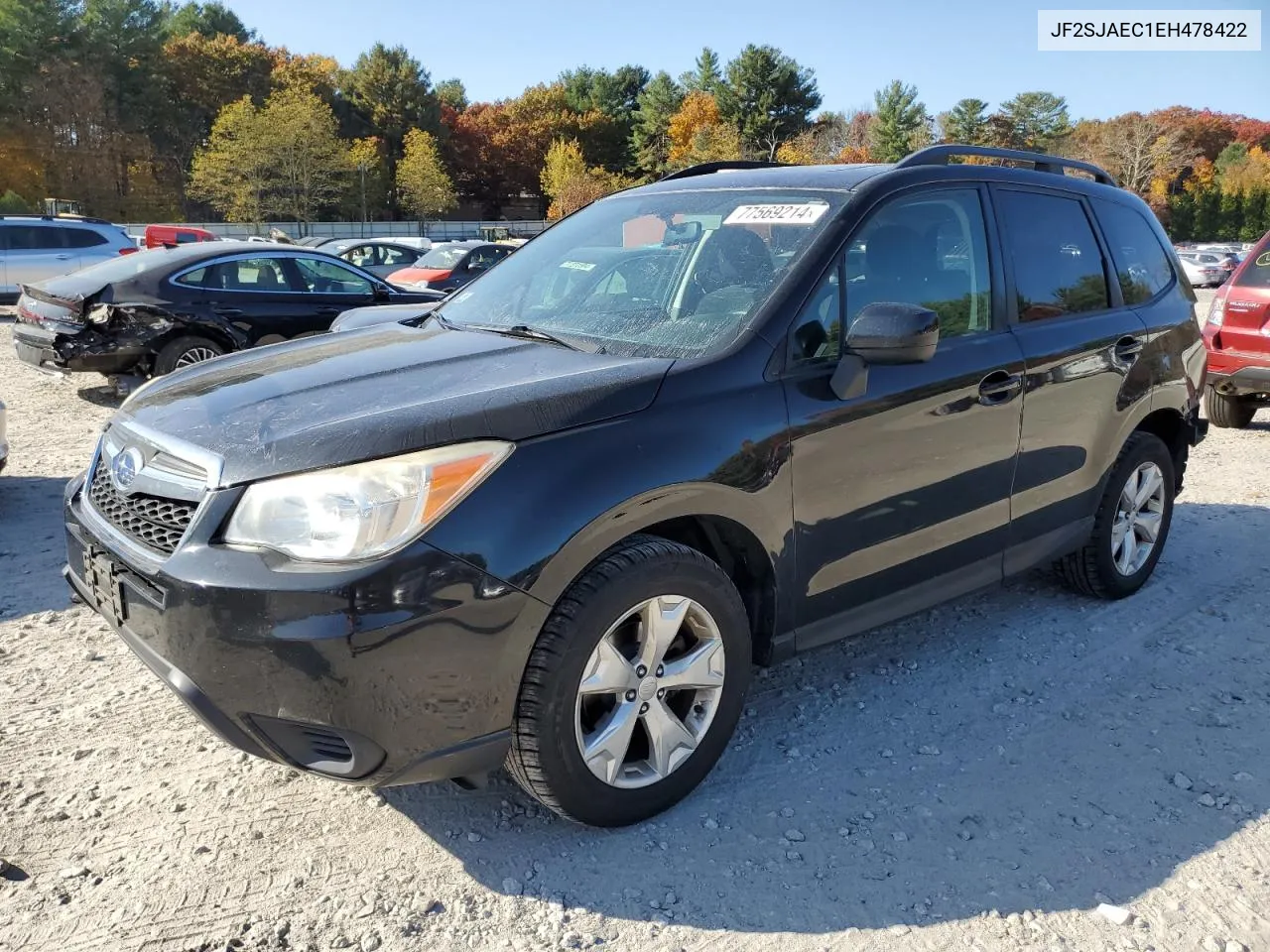 2014 Subaru Forester 2.5I Premium VIN: JF2SJAEC1EH478422 Lot: 77569214