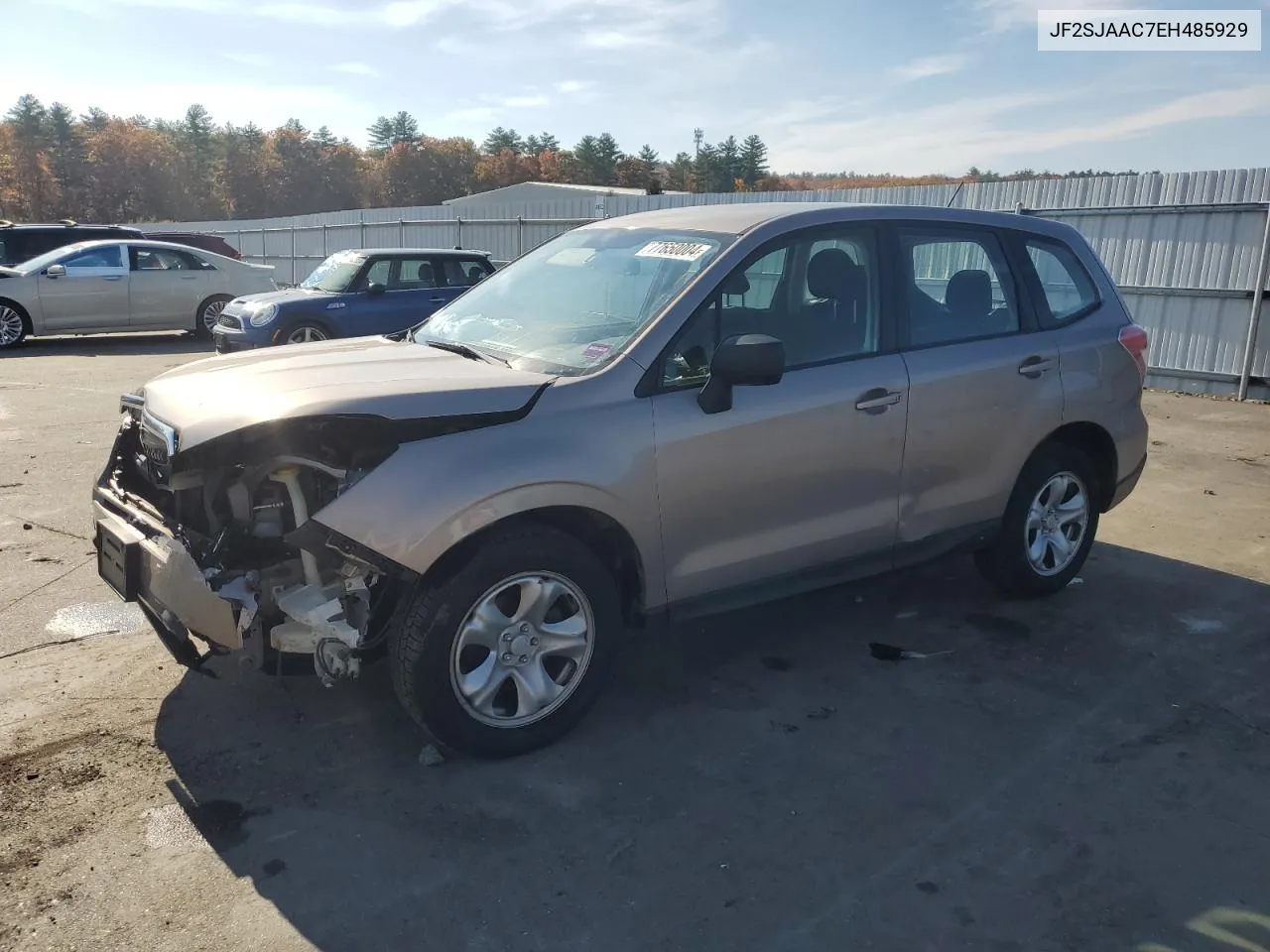 2014 Subaru Forester 2.5I VIN: JF2SJAAC7EH485929 Lot: 77650004