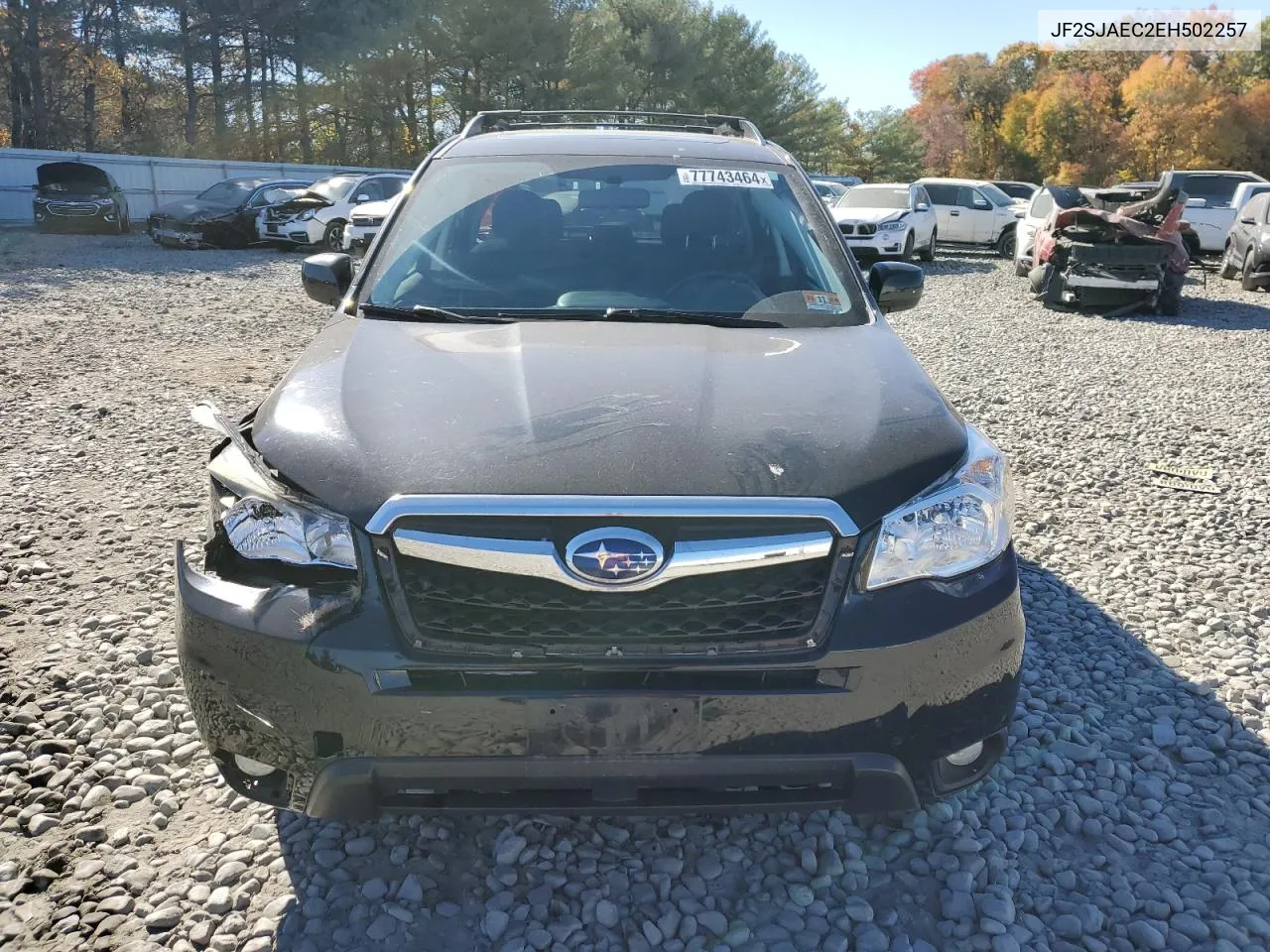 2014 Subaru Forester 2.5I Premium VIN: JF2SJAEC2EH502257 Lot: 77743464