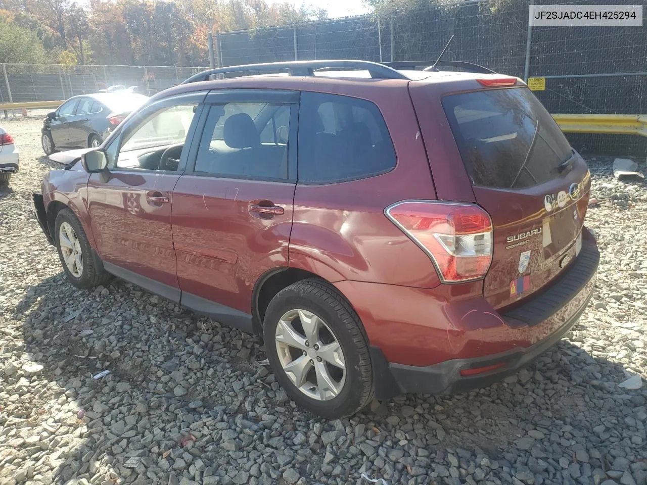 2014 Subaru Forester 2.5I Premium VIN: JF2SJADC4EH425294 Lot: 78049634