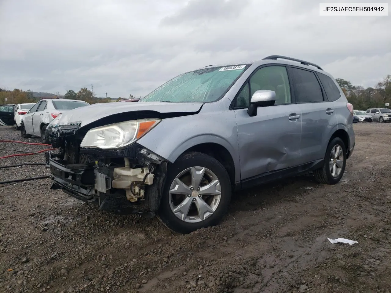 2014 Subaru Forester 2.5I Premium VIN: JF2SJAEC5EH504942 Lot: 78852874