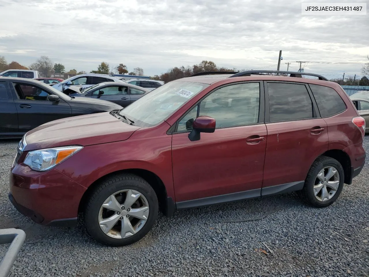 2014 Subaru Forester 2.5I Premium VIN: JF2SJAEC3EH431487 Lot: 78903474