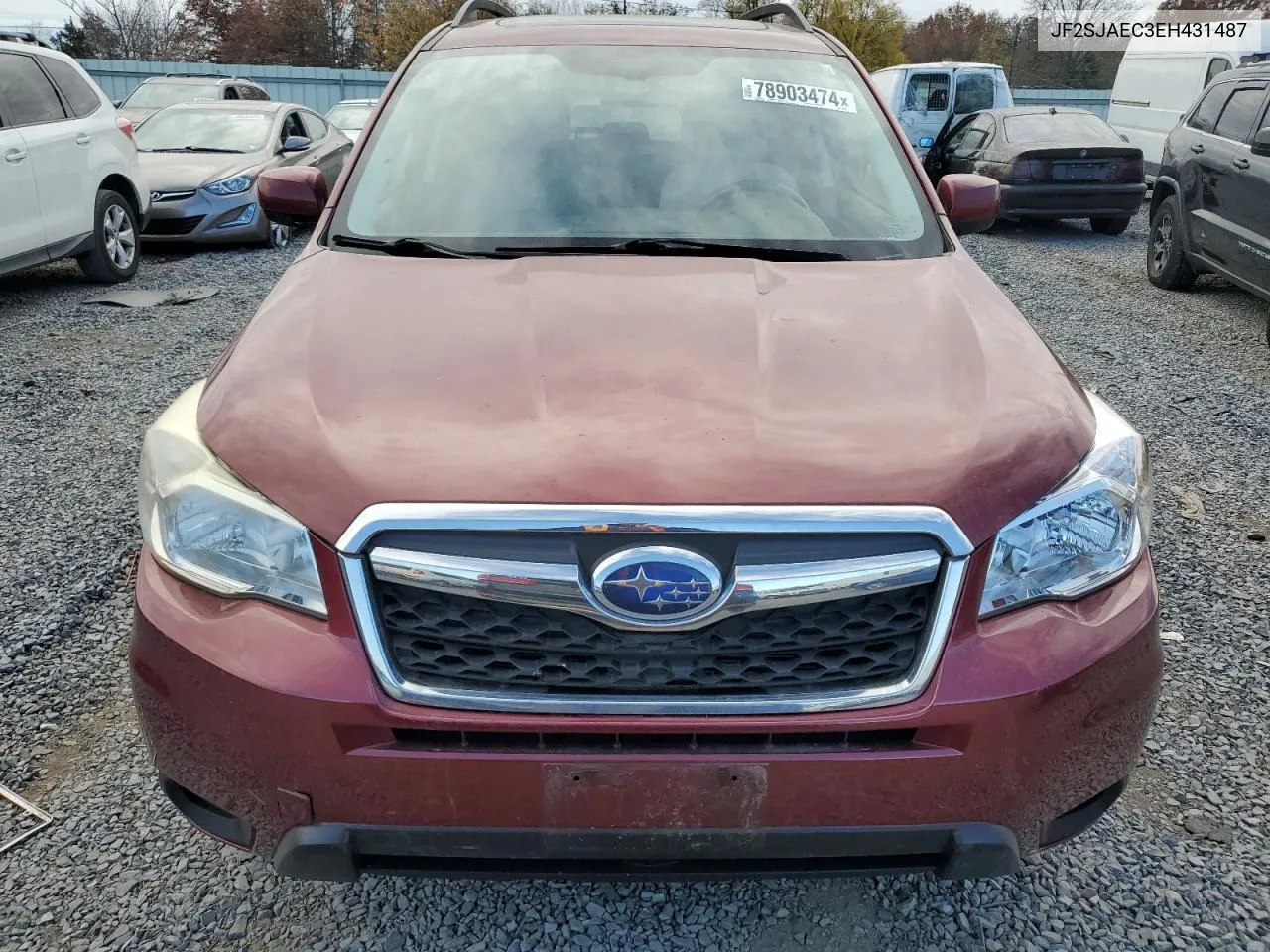 2014 Subaru Forester 2.5I Premium VIN: JF2SJAEC3EH431487 Lot: 78903474