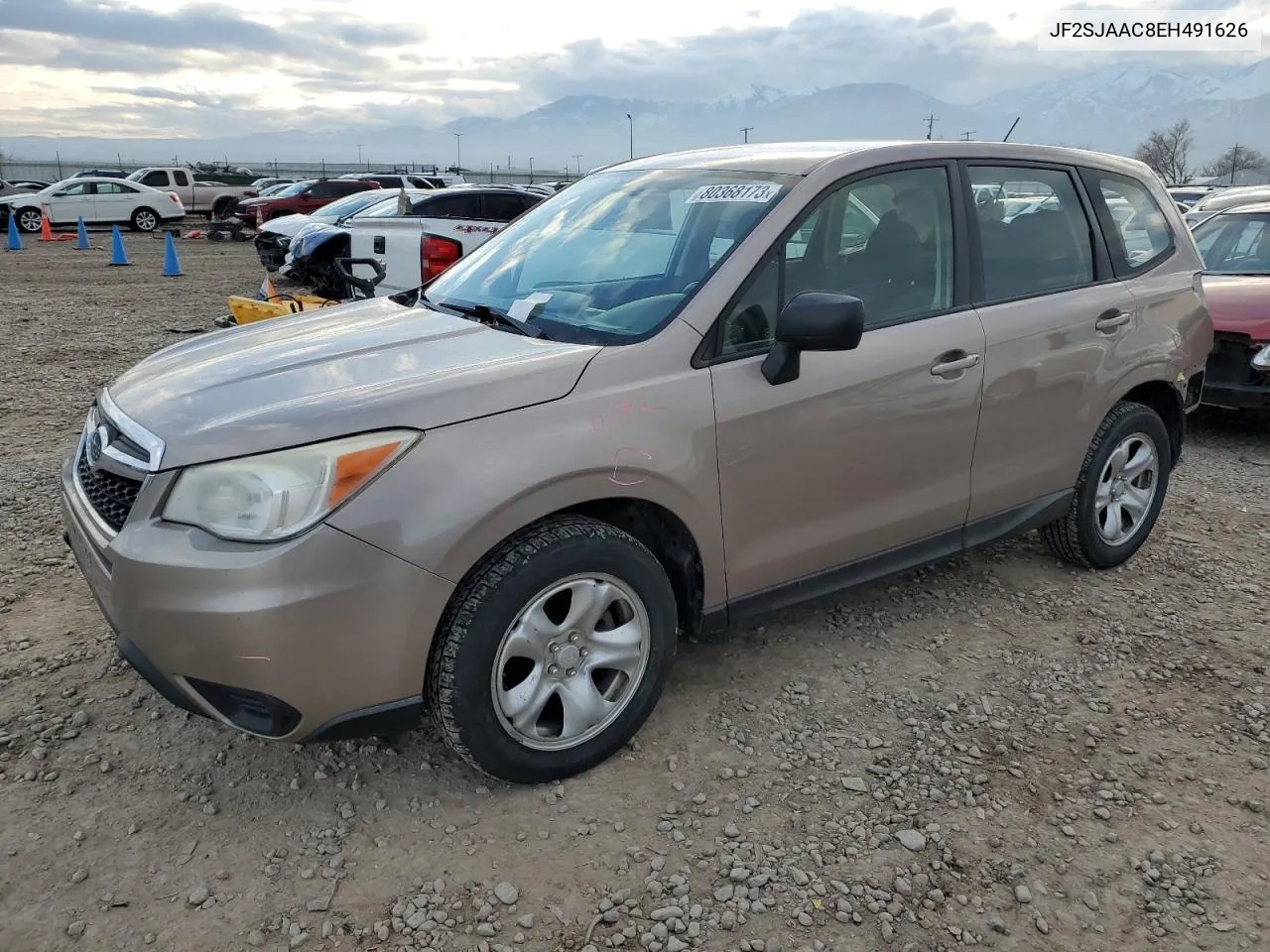 2014 Subaru Forester 2.5I VIN: JF2SJAAC8EH491626 Lot: 80368173