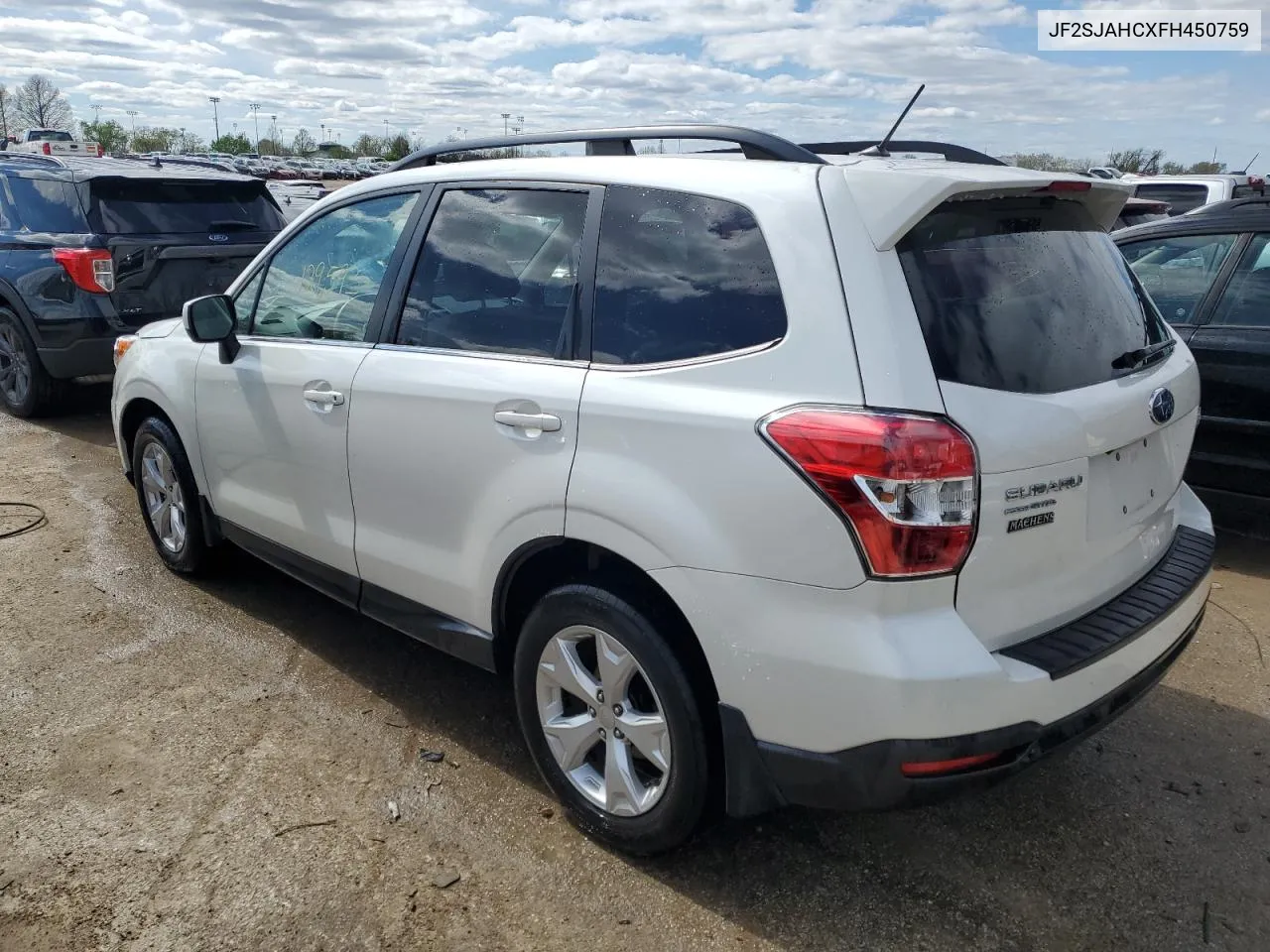 2015 Subaru Forester 2.5I Limited VIN: JF2SJAHCXFH450759 Lot: 49283934