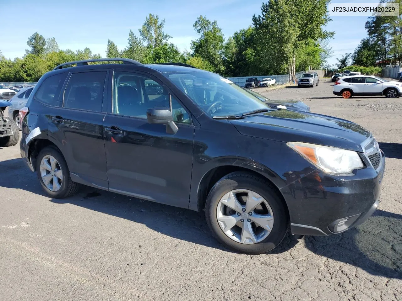 2015 Subaru Forester 2.5I Premium VIN: JF2SJADCXFH420229 Lot: 56999734