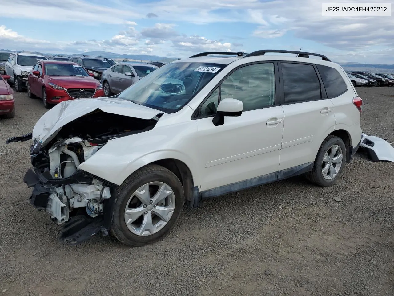 2015 Subaru Forester 2.5I Premium VIN: JF2SJADC4FH420212 Lot: 61121294