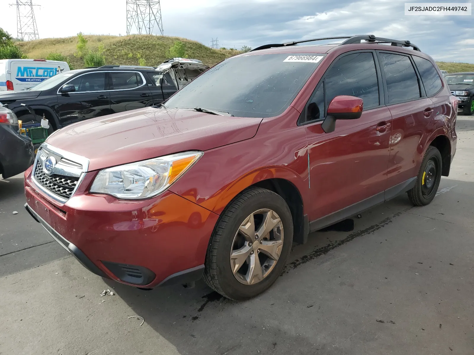 2015 Subaru Forester 2.5I Premium VIN: JF2SJADC2FH449742 Lot: 67966984