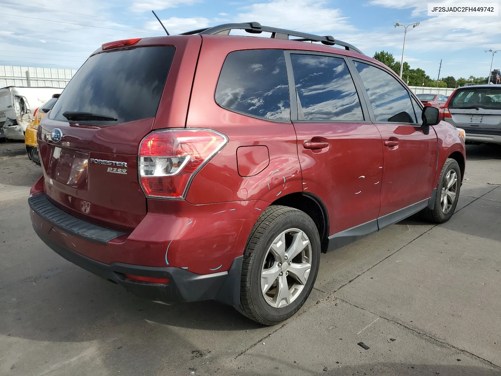 2015 Subaru Forester 2.5I Premium VIN: JF2SJADC2FH449742 Lot: 67966984