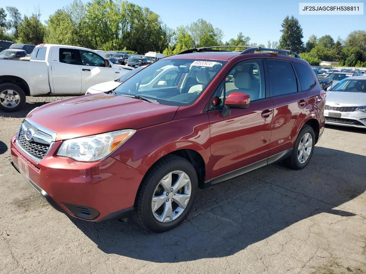 2015 Subaru Forester 2.5I Premium VIN: JF2SJAGC8FH538811 Lot: 69530924