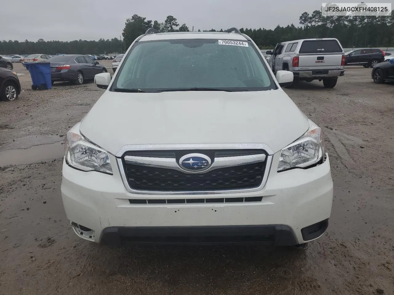 2015 Subaru Forester 2.5I Premium VIN: JF2SJAGCXFH408125 Lot: 70053244