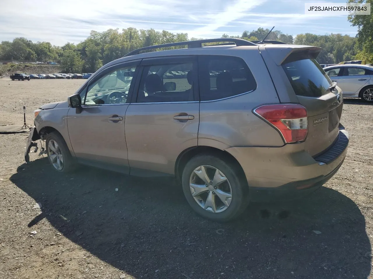 2015 Subaru Forester 2.5I Limited VIN: JF2SJAHCXFH597843 Lot: 70767264