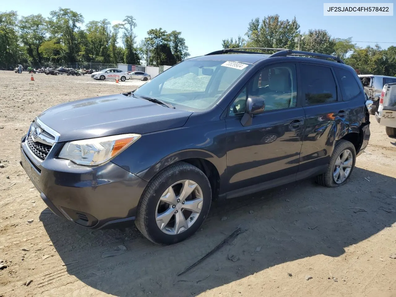 2015 Subaru Forester 2.5I Premium VIN: JF2SJADC4FH578422 Lot: 70839904