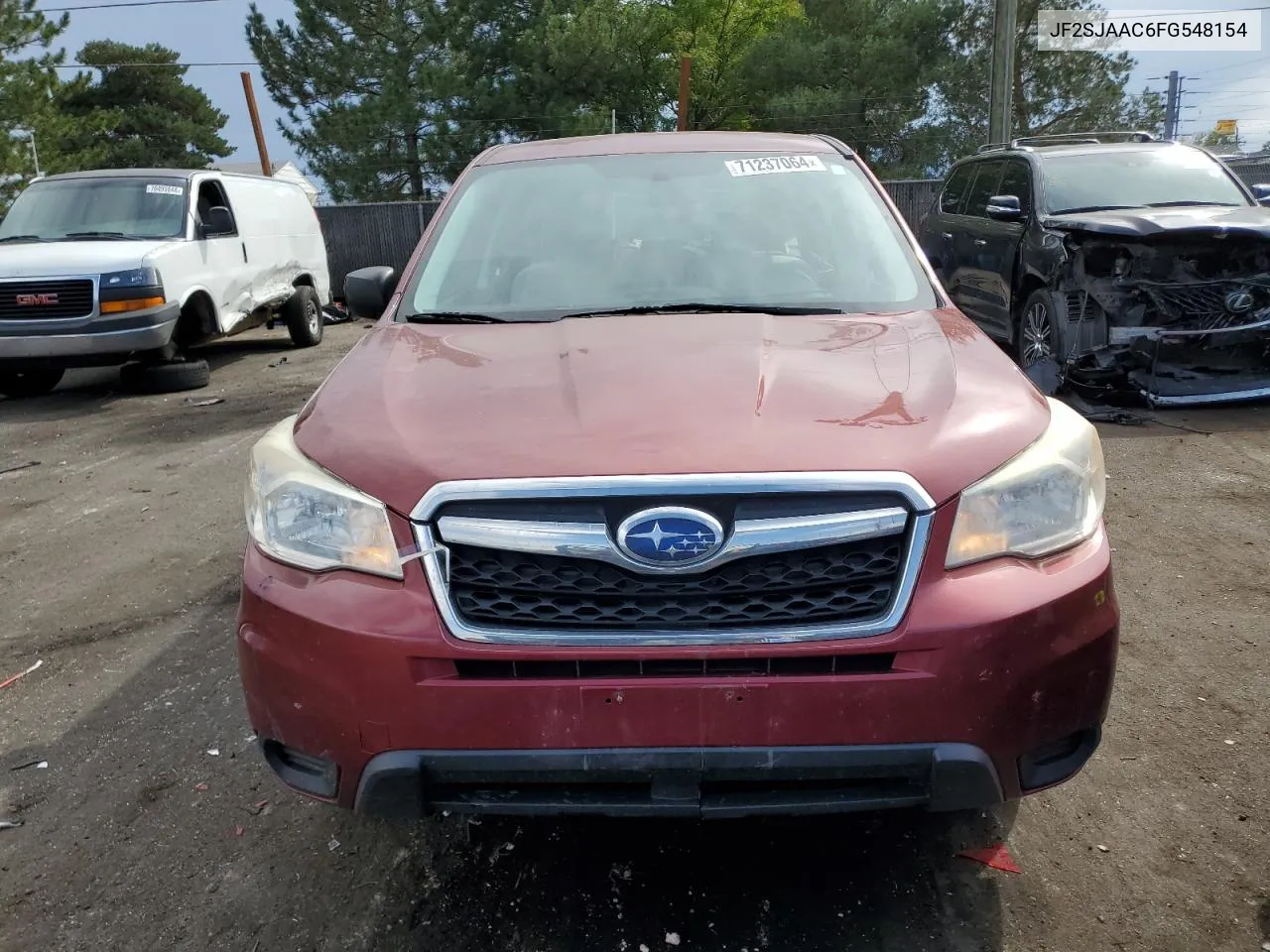 2015 Subaru Forester 2.5I VIN: JF2SJAAC6FG548154 Lot: 71237064