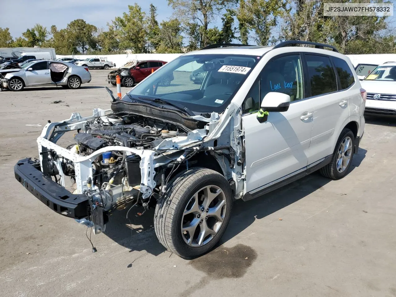 2015 Subaru Forester 2.5I Touring VIN: JF2SJAWC7FH578332 Lot: 71551974