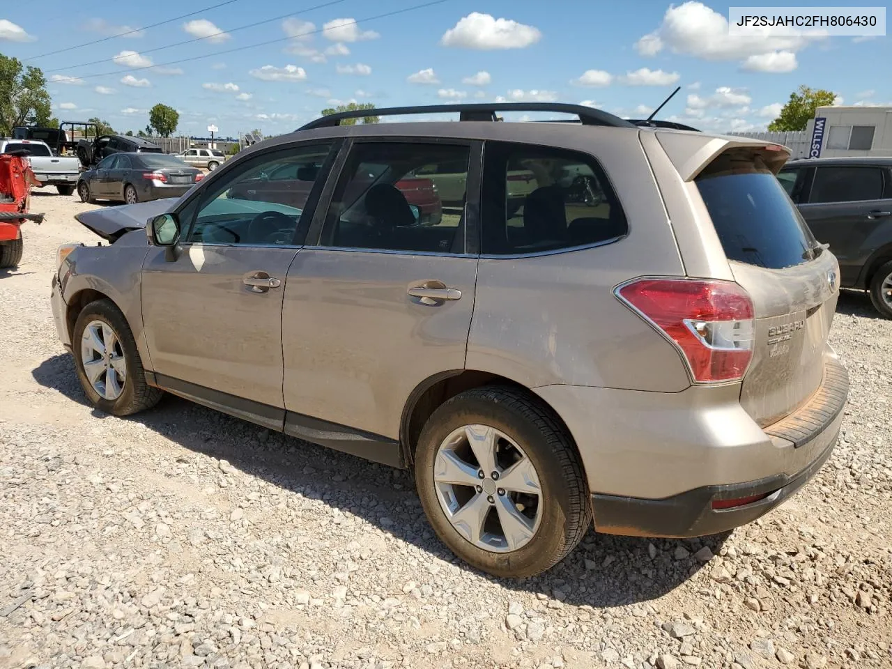 2015 Subaru Forester 2.5I Limited VIN: JF2SJAHC2FH806430 Lot: 71734344