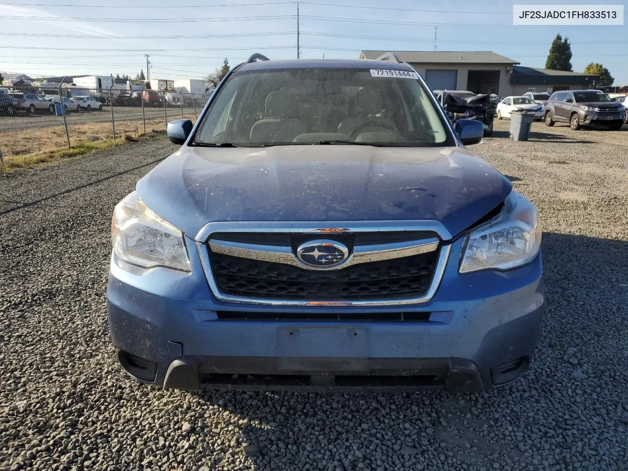 2015 Subaru Forester 2.5I Premium VIN: JF2SJADC1FH833513 Lot: 72191444