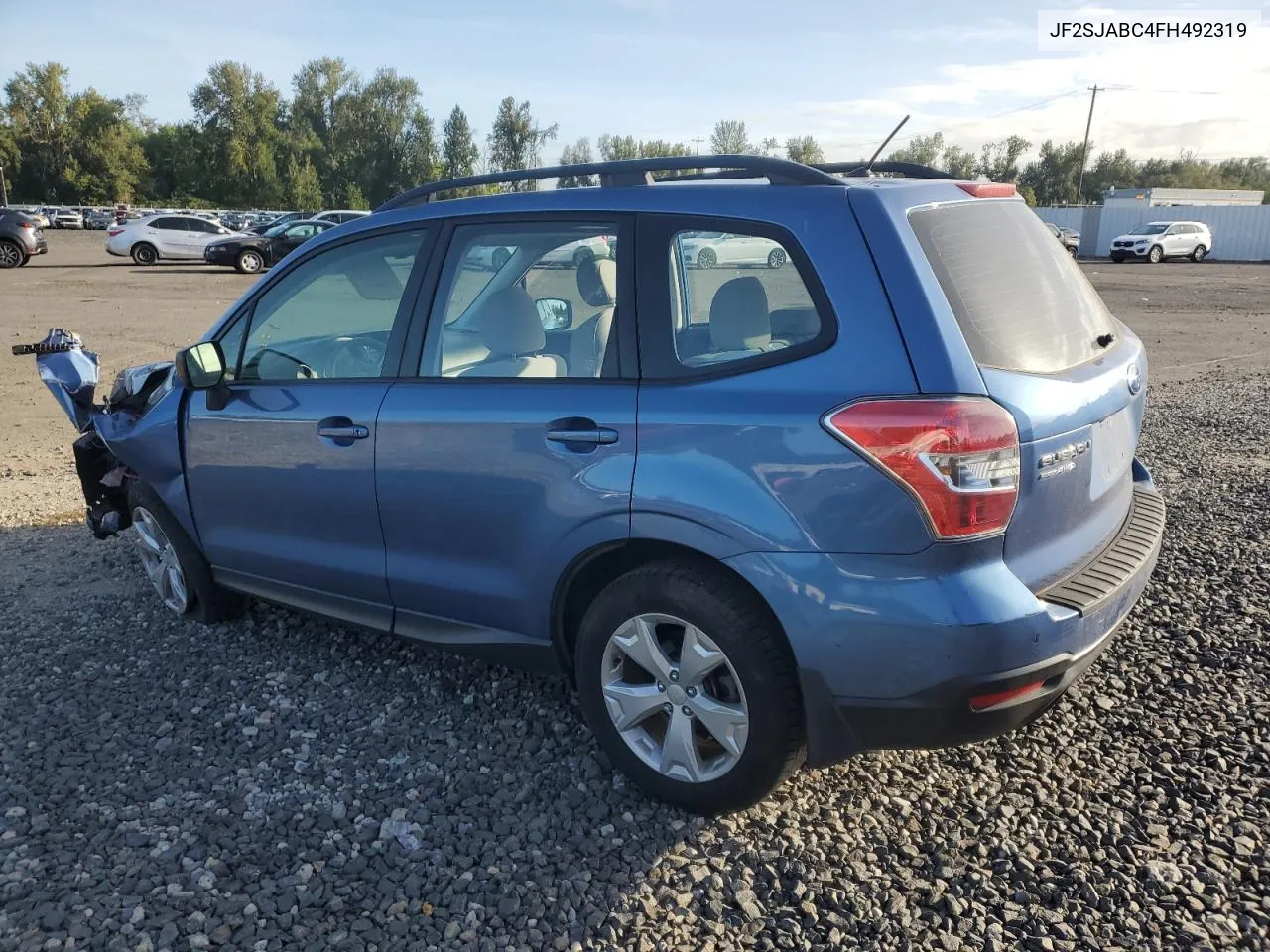 2015 Subaru Forester 2.5I VIN: JF2SJABC4FH492319 Lot: 72301574