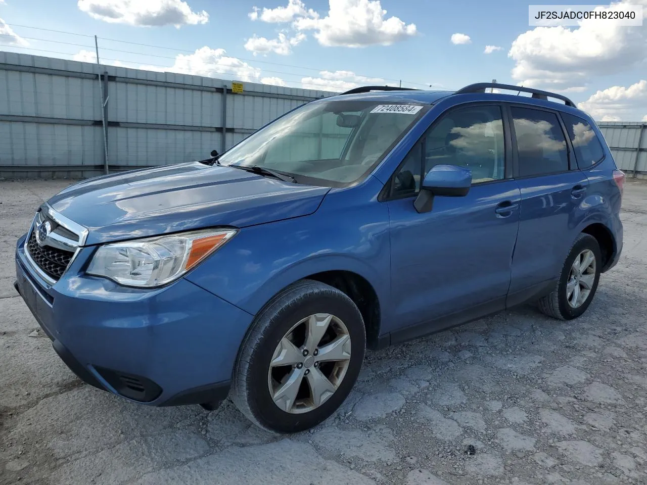 2015 Subaru Forester 2.5I Premium VIN: JF2SJADC0FH823040 Lot: 72408584