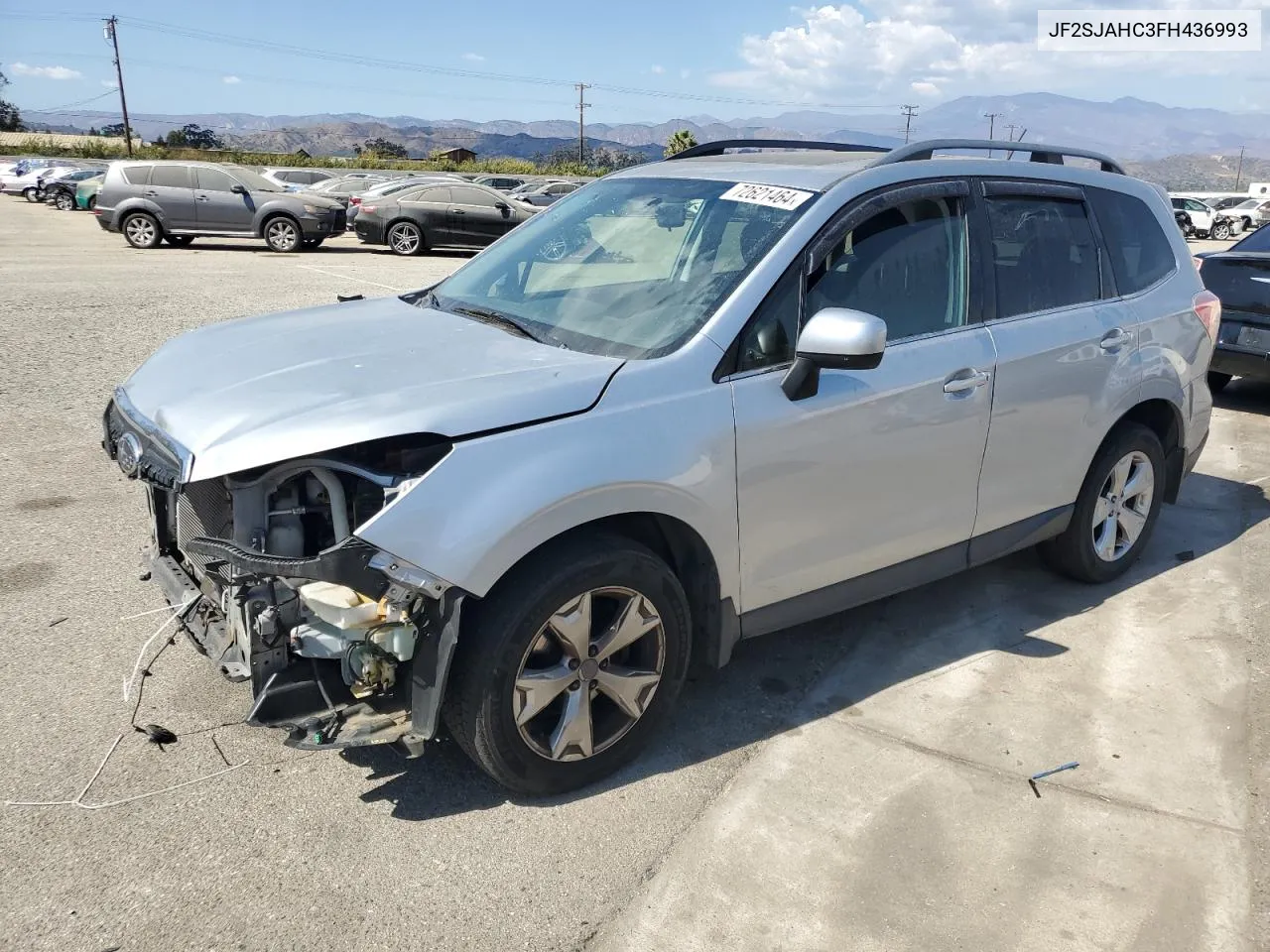 2015 Subaru Forester 2.5I Limited VIN: JF2SJAHC3FH436993 Lot: 72621464