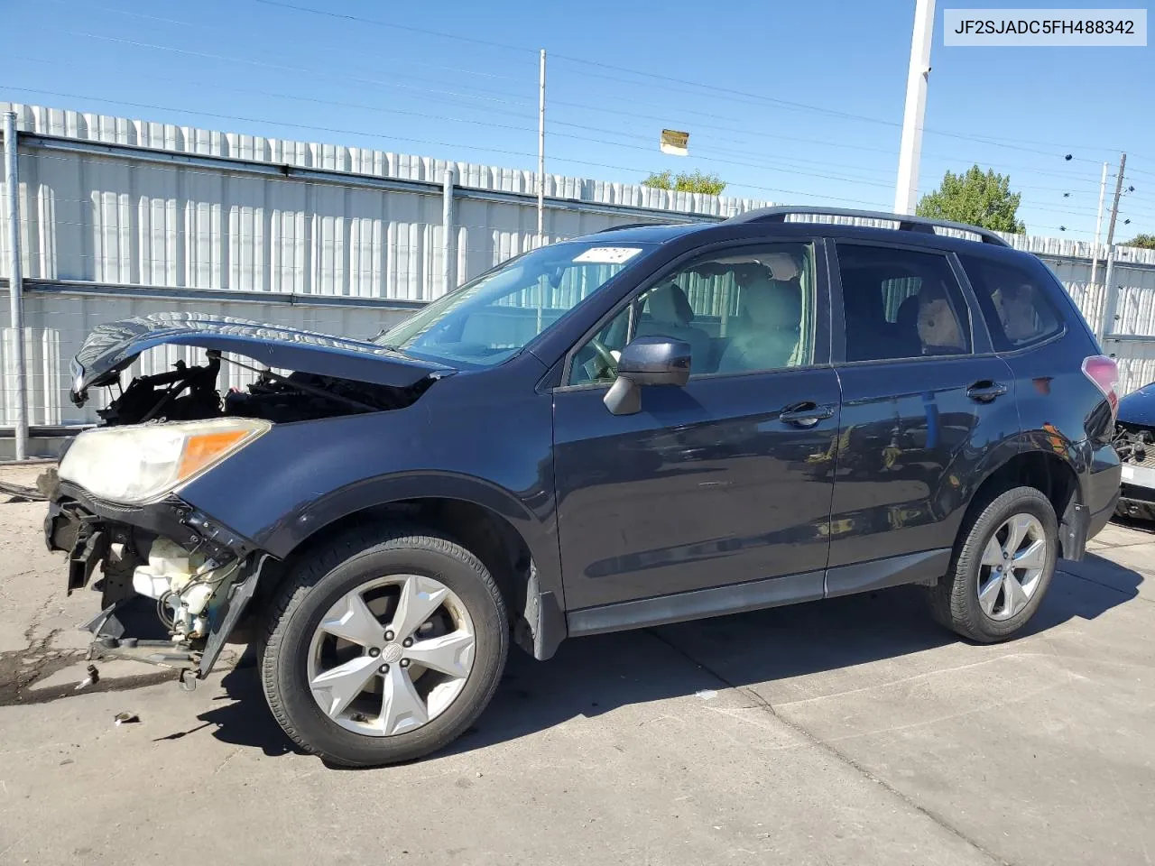 2015 Subaru Forester 2.5I Premium VIN: JF2SJADC5FH488342 Lot: 72717124