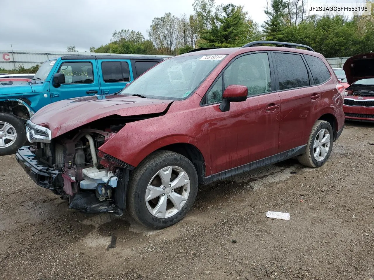 2015 Subaru Forester 2.5I Premium VIN: JF2SJAGC5FH553198 Lot: 72919514