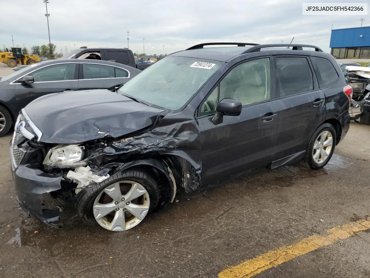 2015 Subaru Forester 2.5I Premium VIN: JF2SJADC5FH542366 Lot: 72941274