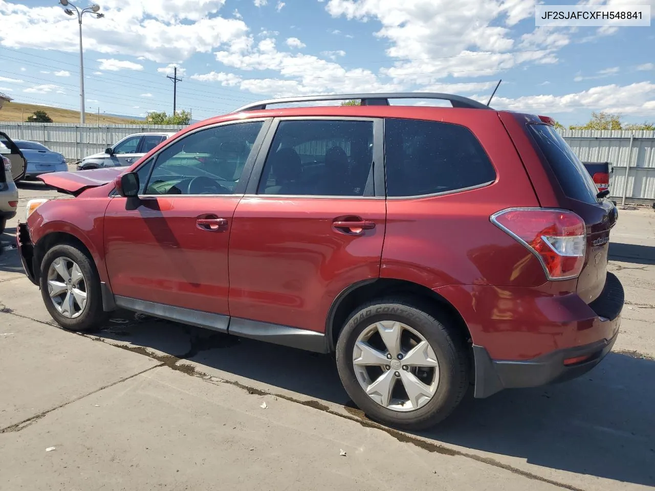 2015 Subaru Forester 2.5I Premium VIN: JF2SJAFCXFH548841 Lot: 73053194