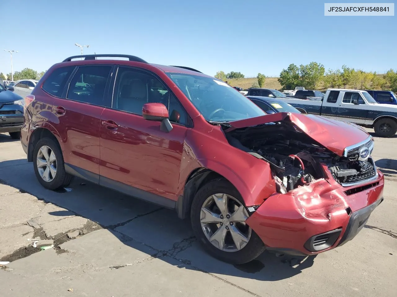 2015 Subaru Forester 2.5I Premium VIN: JF2SJAFCXFH548841 Lot: 73053194